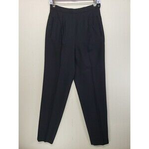 Talbots Wool Pants Navy 8 Made in Japan Pleated Tapered Dress Slacks Womens